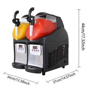 Slush Frozen Drink Machine 2 Tank Industrial Smoothie Slush Machine Commercial Household Ice Maker Snow Melting Machine