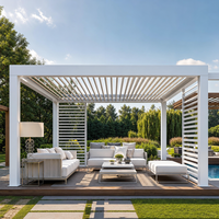 Pergola bioclimatique motorisée en aluminium robuste, toit à lames orientables étanche, idéale pour restaurants, hôtels et villas - Meilleures ventes
