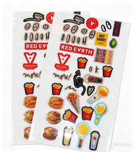 Autocollants miniatures découpés en forme de fruits, imperméables, en PP/PVC, imprimés offset, feuilles plates, étiquettes laminées en <span class=keywords><strong>film</strong></span> couleur CMYK pour enfants - Product Image 4