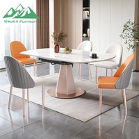 Ensemble de salle à manger de haute qualité Wayon, grande table ronde avec plateau tournant pour utilisation dans les hôtels de luxe