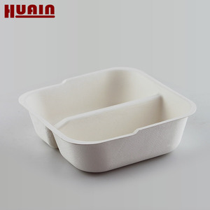 Récipients alimentaires biodégradables jetables, pièces, Sugarcane, bagate, repas de restaurant, plateau à chiens, biodégradables, pour nourriture de bouddha - Product Image 4