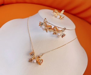 Bedazzled <strong>Jewelry</strong> <strong>Supplies</strong> Women Luxury Pearl Set Gold Plated Bridal Wedding <strong>Jewelry</strong> Set <strong>Wholesale</strong> <strong>China</strong> - Product Image 1