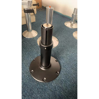 Piédestal de siège marin pneumatique robuste en alliage d'aluminium forgé avec plaque coulissante, plage de hauteur 500-650 mm