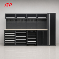 Système d'armoires à outils modulaires professionnelles JZD pour garage, établi d'atelier en acier robuste, organisation avec panneau perforé, capacité de charge de 500 kg