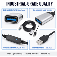 Cable de Extensión LUNGKAY 3.0 con Chip E-marker, Conductor con Triple Blindaje, Macho a Hembra para Conexión de Dispositivos de Visualización