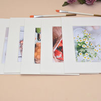 Impression d'art mural moderne avec fleurs jaunes, cadre photo carré 4x6 fait main en papier, passe-partout blanc, pour salon