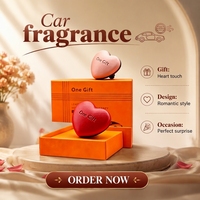 Désodorisant voiture en cuir forme cœur, diffuseur en zinc à évaporation naturelle, parfum longue durée et contrôle des odeurs