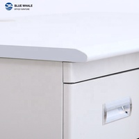 Missblue — table de bureau à 4 tiroirs, en acier, de qualité supérieure, nouveau design, meuble d'usine