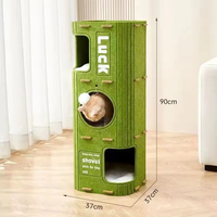 Arbre à chat classique et moderne, design Noël et Halloween, grand, durable, avec griffoir en feutre, maison pour chat en carton, luxe