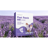 Patchs détoxifiants pour les pieds parfumés à la lavande, coussinets à base de plantes pour une relaxation apaisante et un sommeil profond