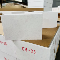 Brique réfractaire en mullite GM80, teneur en Al2O3 de 80 %, pour four industriel, four à verre, résistance aux hautes températures, découpe HONGTAI