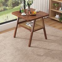 Ensemble table et chaises compact en bois massif, moderne et écologique, trois pièces, mini table à manger pour balcon, espace de détente à domicile, ambiance cosy