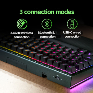 Razer BlackWidow V4 Pro không dây 75 cơ khí Bàn phím chơi game Tri chế độ không dây Bluetooth USB - Product Image 2