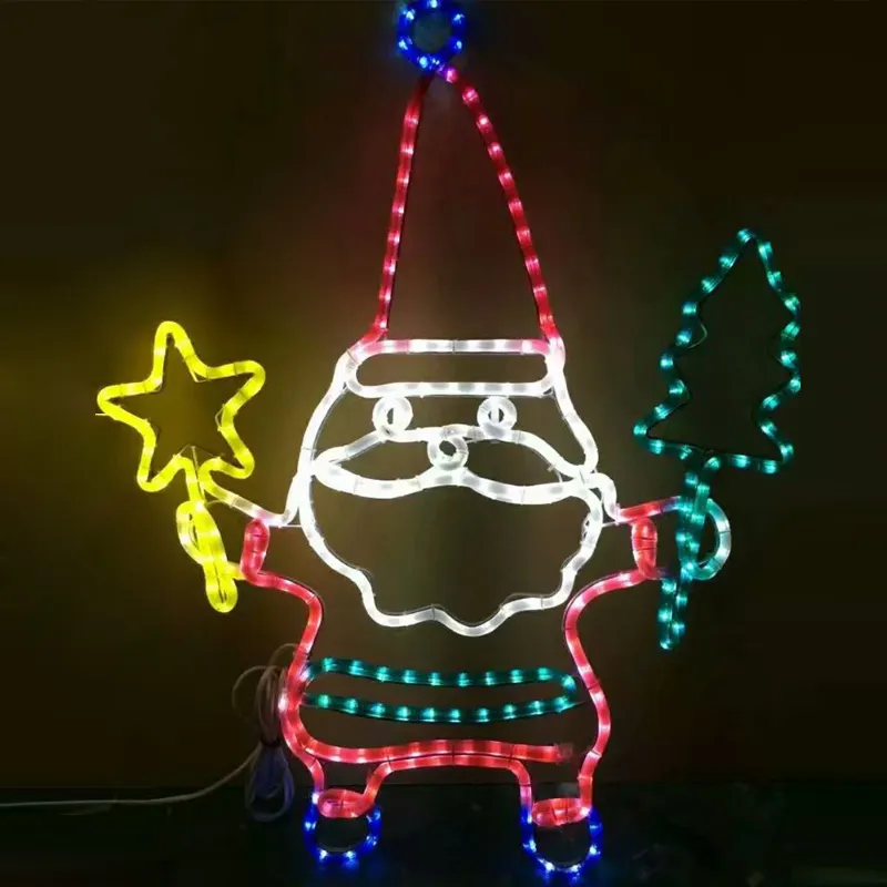 LEDEMO Outdoor Wasserdichte LED Weihnachts motiv Dekoration Seil 2D 3D Jingle Bell Weihnachts beleuchtung