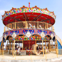 Fournisseur chinois de manèges de luxe pour enfants, manège à deux étages pour parcs d'attractions intérieurs et extérieurs, carrousel pour la vente
