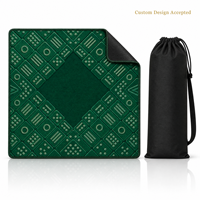 Tapis de Mahjong en Jacquard de Luxe Moderne avec Bordures Renforcées et Sac de Rangement – OEM, Marque Privée, Image Personnalisée Disponible, Vente en Gros pour le Poker