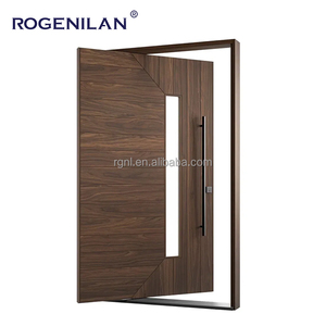 Porte d'Ingresso in Legno con Vetro di Rogenilan, Produttore Cinese, Porte Pivotanti per Casa, <span class=keywords><strong>Porta</strong></span> d'Ingresso in Legno Insonorizzata - Product Image 4