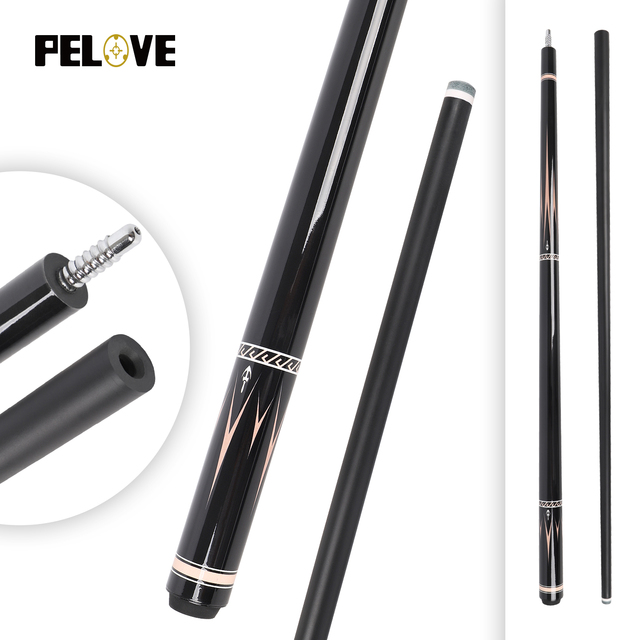 Wholesale High Quality 12.5mm Tip Size Customizable Carbon Fiber Shaft 2-Piece 1/2 Split Hard Maple Smooth Pool Cue