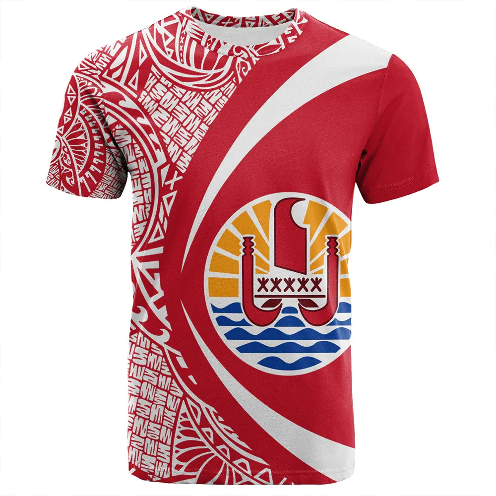 Tahiti Flag French Polynesia T-Shirt Fashion T Shirt Men Wholesale High Quality Custom Logo M Size Men's T Shit Gym Sport Summer