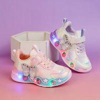 Chaussons pour enfants antidérapants, rembourrés, confortables, lumineux, résistants à l'usure, vente en gros, prix bas, nouvelle paire, chaussures de sport princesse