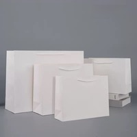 Sac cadeau en papier marbré blanc personnalisé avec logo, MOQ 100 pièces, pour exposition et promotion des petites entreprises