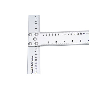 Escala de aluminio de alta precisión para carpintería, medidor de marcado de agujeros tipo T de 48 pulgadas, regla para camiseta - Product Image 2