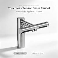Robinet thermostatique automatique 2-en-1 en acier inoxydable 304 de qualité supérieure avec séchoir à mains intégré pour lavabo et évier, contrôle de la température