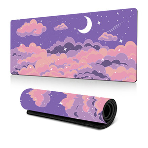 Bầu Trời xem đám mây lớn Chuột chơi game pad mở rộng màu xanh bàn Mat dễ thương cơ sở cao su không trượt khâu Cạnh Tùy chỉnh bàn Pad - Product Image 6