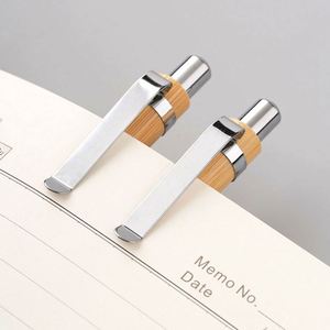 Stylo bille en bambou écologique personnalisé avec logo gravé, cadeau d'entreprise, stylo personnalisé pour le bureau - Product Image 5
