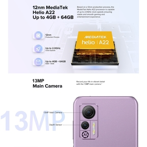 Telefono inteligente Ulefone Nota 14 Smartphone 4GB + 64GB 4G Dual SIM 6,52 pulgadas Android 12 <span class=keywords><strong>Google</strong></span> Play teléfonos móviles - Product Image 5
