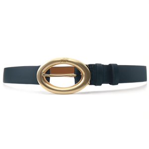 Cintura in PU 2,5 cm con fibbia ovale in metallo, accessorio moda donna - Product Image 1