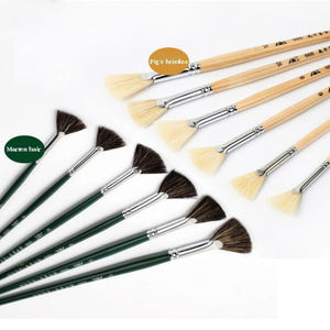 Pennello a ventaglio in pelo <span class=keywords><strong>di</strong></span> <span class=keywords><strong>martora</strong></span> <span class=keywords><strong>per</strong></span> <span class=keywords><strong>acquerello</strong></span>, gouache, acrilico, pennello in pelo <span class=keywords><strong>di</strong></span> maiale, pennello <span class=keywords><strong>per</strong></span> olio, <span class=keywords><strong>per</strong></span> adulti, principianti, <span class=keywords><strong>per</strong></span> pittura a mano - Product Image 5