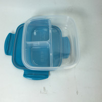 Boîtes alimentaires en plastique à trois compartiments avec bloc réfrigérant, pour la cuisine, le déjeuner des étudiants, sans BPA, compatibles micro-ondes et lave-vaisselle