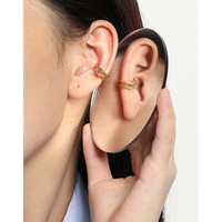 Wuqie-Mini pendientes de plata de ley 925 para mujer, de moda, línea de alambre doble, Micro pavé, CZ
