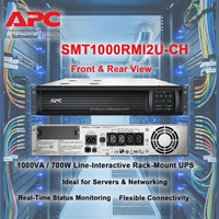 SMT1000RMI2U-CH 1kVA 19-inci 2U Rack Uninterruptible Power Supply untuk Router, Workstation, Ruang Data Kecil, Peralatan Jaringan