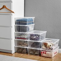 Boîtes de rangement avec couvercle Boîtes transparentes, empilables, avec ventilation