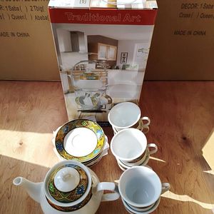 Juego de Té de 14 Piezas con Soporte, Diseño <span class=keywords><strong>Habesha</strong></span> Zuria, Gran Venta 2022 - Product Image 4