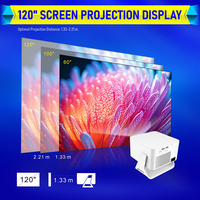 Mini projecteur vidéo d'extérieur HD, home cinéma portable, projection d'écran 4K 1080P, affichage WIFI BT, projecteurs intelligents