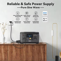 Estación de Energía Portátil de Iones de Litio de Múltiples Salidas, 500W, 520Wh, 12V CC, Generador Solar con Carga para Automóvil