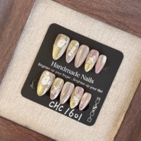 Prix de gros – Faux ongles 3D faits à la main, forme amande, haute qualité, 10 pièces/ensemble, personnalisation de l'emballage prise en charge