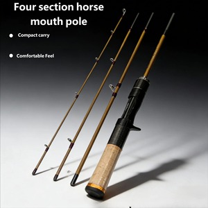 <span class=keywords><strong>Canne</strong></span> à pêche télescopique en carbone multi-sections 4 brins avec poignée EVA, action souple pour la pêche à la carpe en eau douce en rivière - Product Image 4