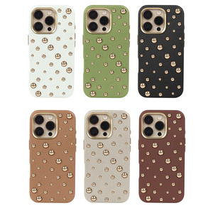 2025 Mới Thời Trang Kim Loại <span class=keywords><strong>Punk</strong></span> Nail Studded Da Sang Trọng Điện Thoại Di Động Trường Hợp Đối Với <span class=keywords><strong>iPhone</strong></span> 16 Pro Max - Product Image 6