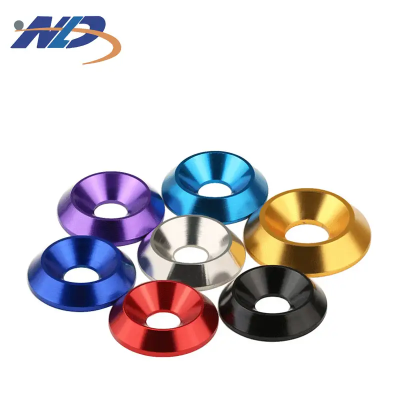 Nhà máy tùy chỉnh bán buôn nhôm hình nón lõm chìm vít Anodized máy giặt m3m4m5m6m8