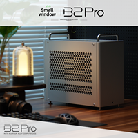 B2Pro Tout Aluminium Mid Tower MATX Petit PC ATX Cas Poignée Givrée Simple Mat 240 Stock De Refroidissement Par Eau