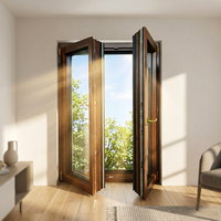 Ventana Abatible Moderna de Madera con Herrajes de Acero Inoxidable, Tamaño Personalizado, Diseño de Casa Pasiva, Estilo Europeo