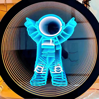 Miroir magique abyssal multicouche personnalisable résistant à l'eau de LED pour le magasin d'intérieur de KTV de bureau extérieur