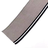 Garnitures en tricot côtelé à rayures anti-boulochage écologiques pour col pour faire des vêtements