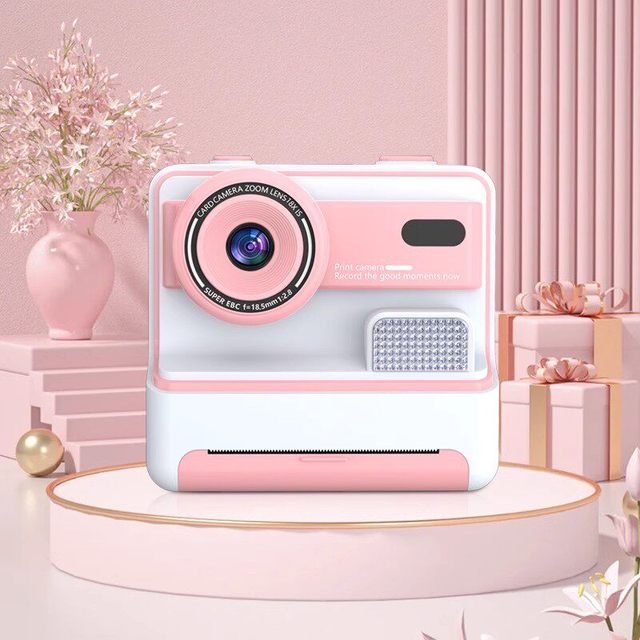 New Kids Instant Camera CMOS 2.4-inch Screen High-pixel Dual-camera Design Printing Functionperfect Gift for Little Ones