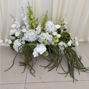 Suministros de Decoración para Bodas, Arreglo de Hortensias Blancas y Verdes para el Pasillo de Entrada, Decoración con Orquídeas - Product Image 2