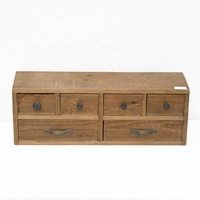 Petite armoire de rangement en bois vintage Organisateur de bureau avec plusieurs tiroirs pour fournitures de bureau Kits de couture et accessoires